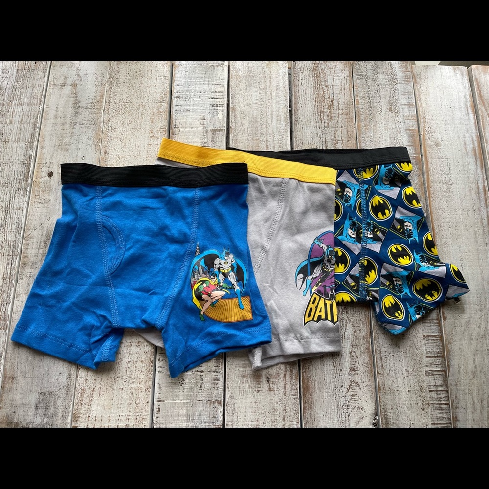NWOT  DC Comics Batman Boys Boxer Briefs Cotton 3 pr Size 8